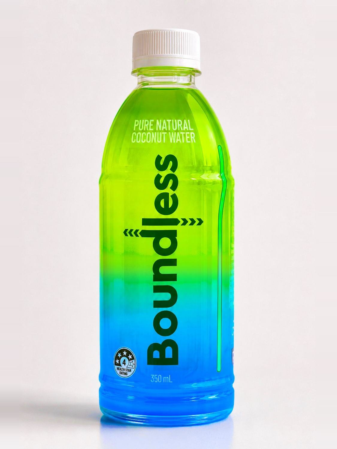 Boundless pure natural coconut water, 350 mL bottle