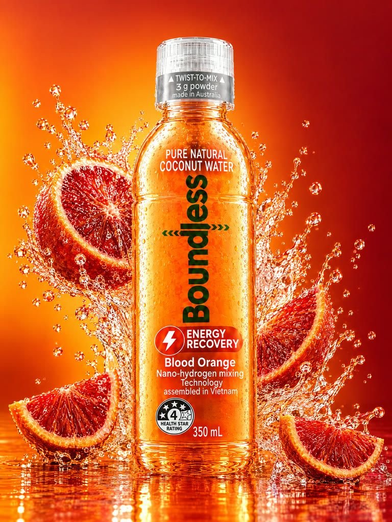 Boundless Energy Recovery functional coconut water, blood orange, 350 mL